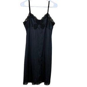 VTG Vassarette Babydoll Satin Lace Trim Slip Dress Size 34F Romantic Fairy